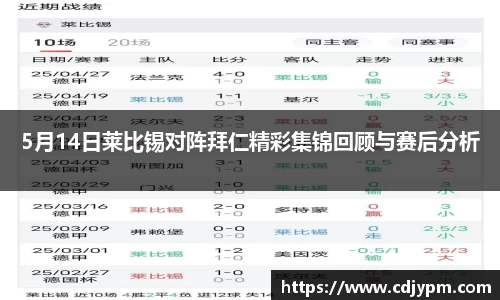 5月14日莱比锡对阵拜仁精彩集锦回顾与赛后分析